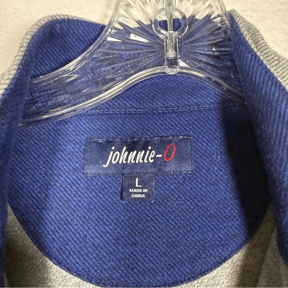 johnnie-O Emerson LARGE 1/4 Zip Gray button golf - Picture 6 of 10